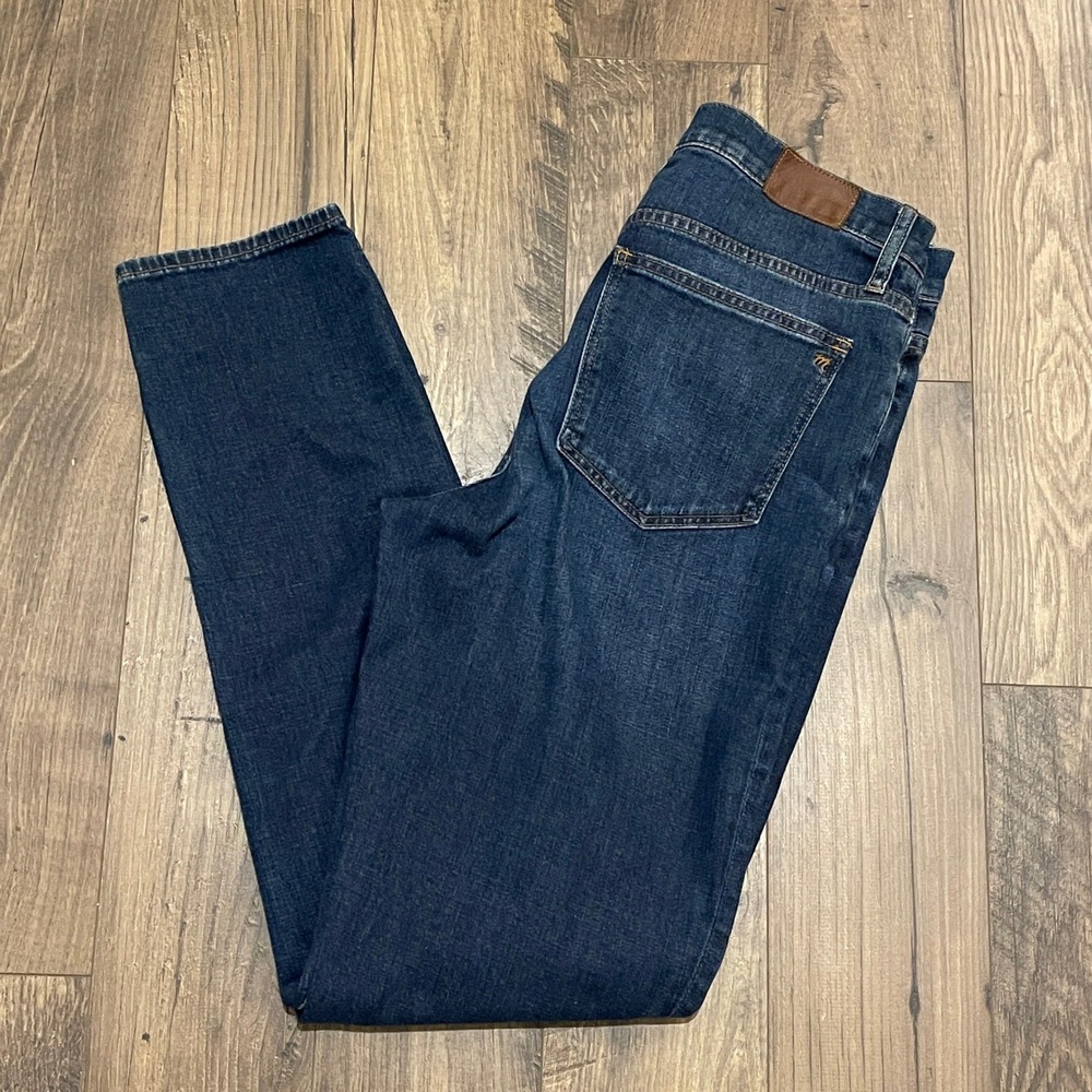 Madewell The Slim Boyjean Dark Indigo High Rise Tapered Jeans Size 29 Tall T29
